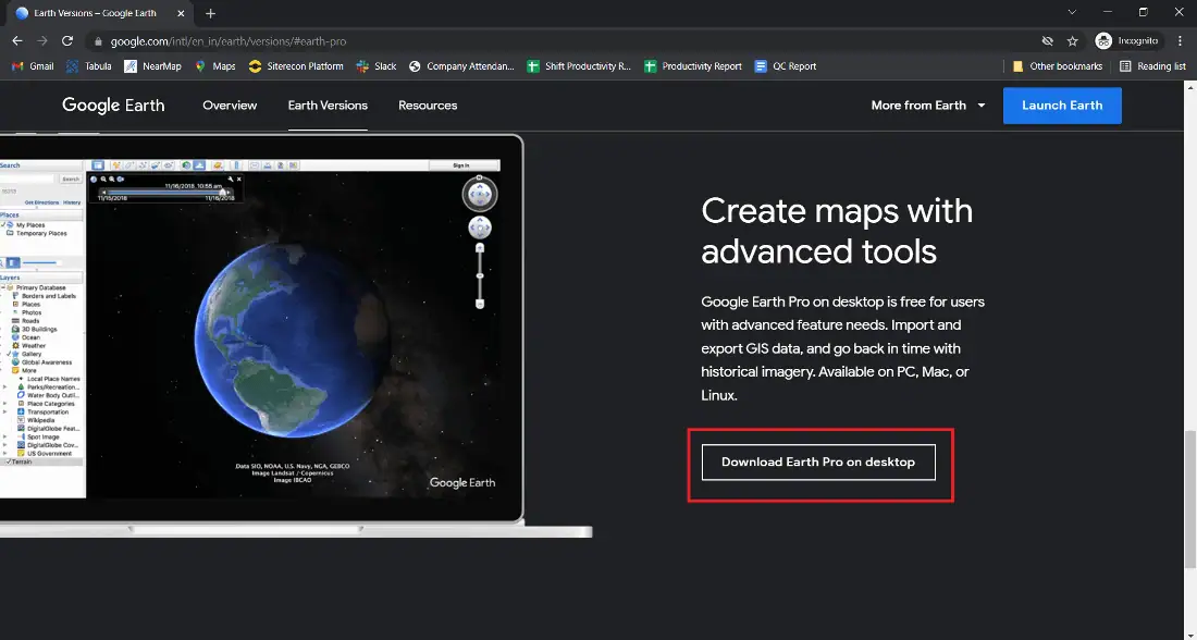 تحميل جوجل إيرث برو 2025 Google Earth Pro للكمبيوتر مجاناً